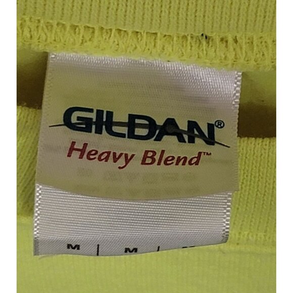 Rare Vintage Nike Neon Green Sweatshirt Crewneck Gildan Heavy Blend- M Medium - Picture 3 of 6